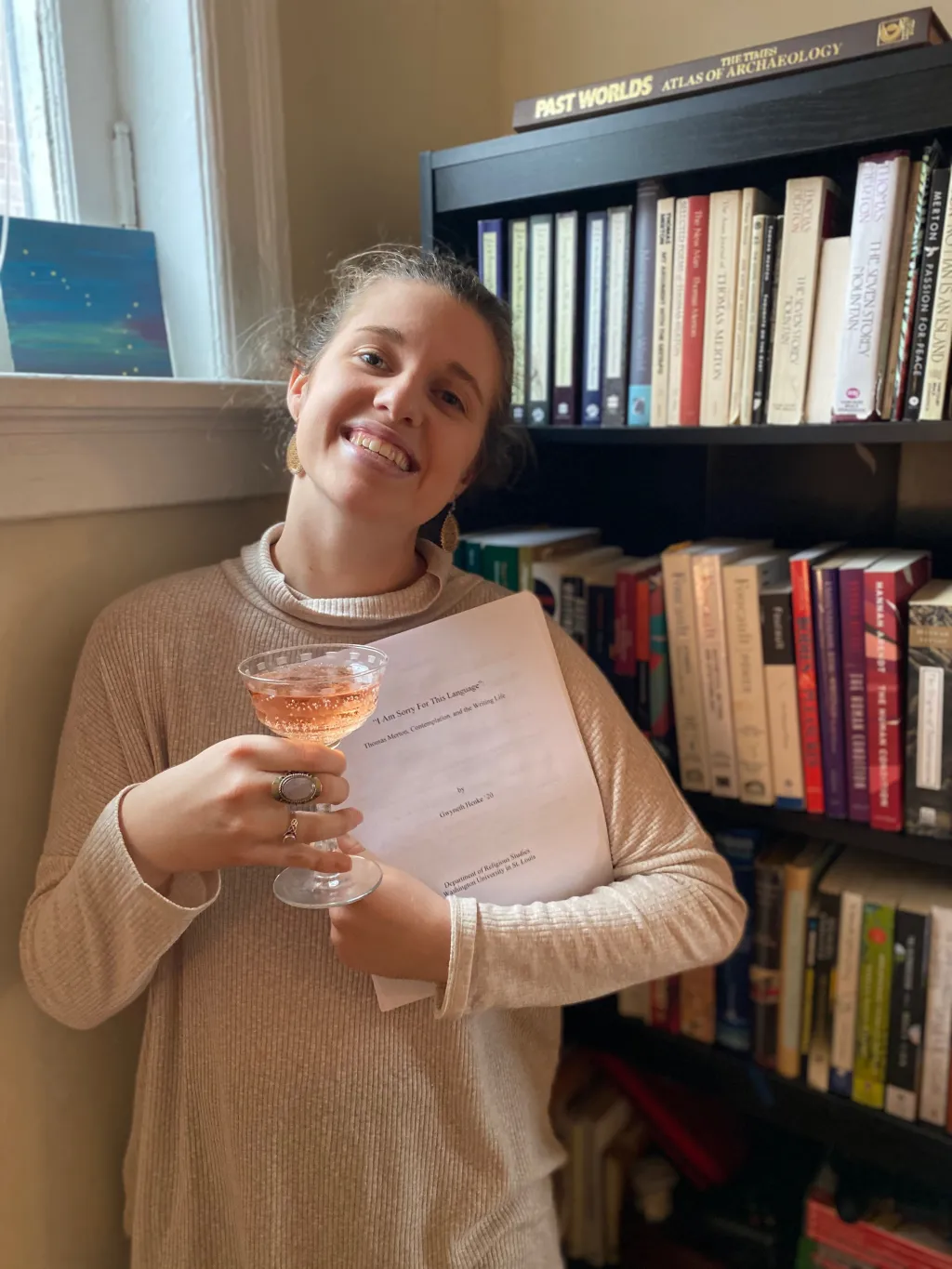 Gwyneth Henke with her Senior Thesis