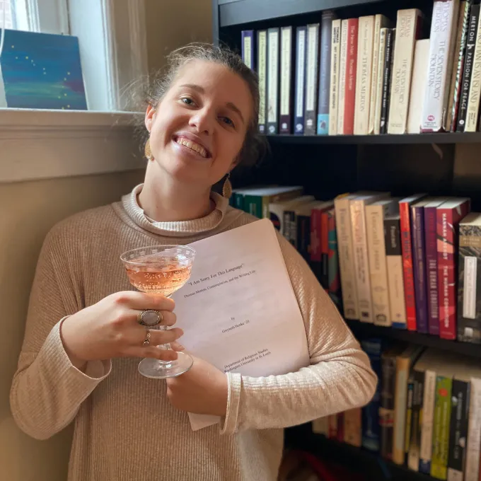 Gwyneth Henke with her Senior Thesis